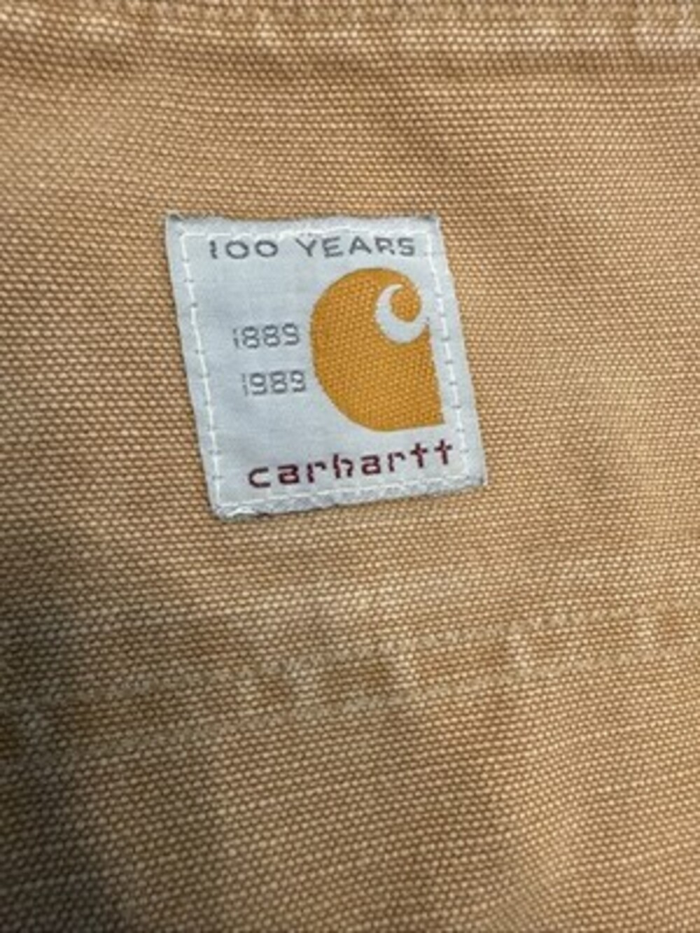 Vintage 90s Carhartt Double Knee Duck Canvas Work Pants Tan 36 X 32 - Picture 15 of 16